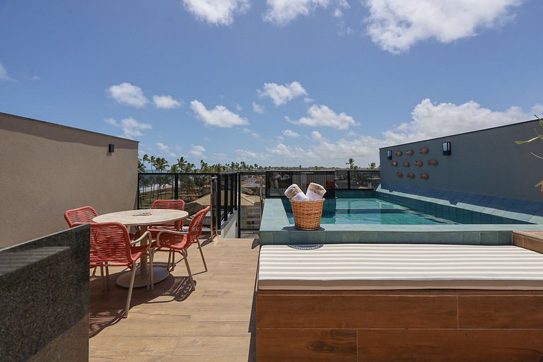Rooftop 1 Suíte com Piscina Privativa - Pé na área Cais Muro