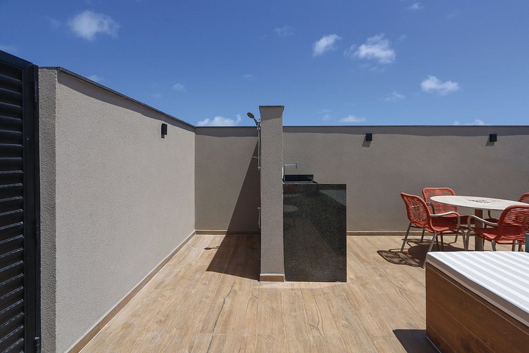 Rooftop 1 Suíte com Piscina Privativa - Pé na área Cais Muro
