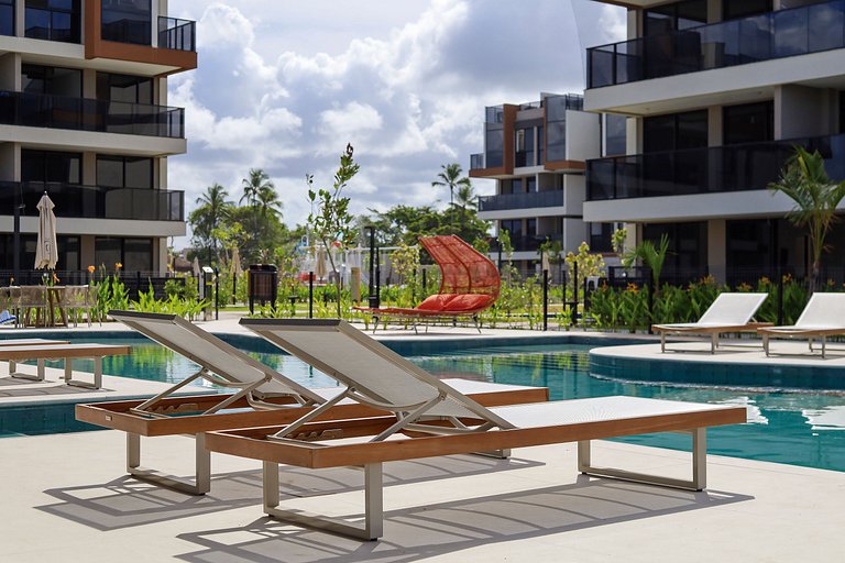 Flat Cais Muro Alto vista mar by Signature - Bloco 3 - 307