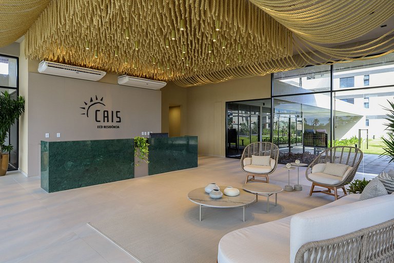 Flat Cais Muro Alto vista mar by Signature - Bloco 3 - 307