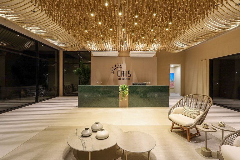 Flat Cais Muro Alto vista mar by Signature - Bloco 3 - 307