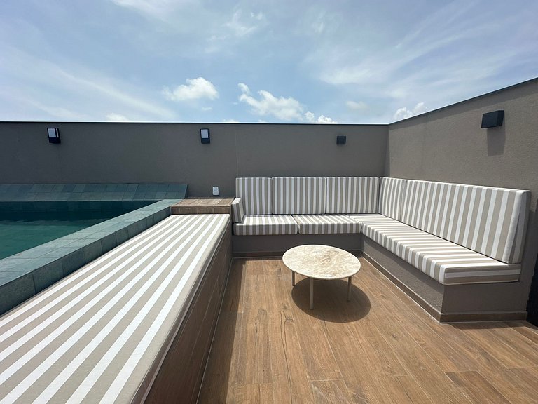 Rooftop 1 Dormitório Cais - Luxo e Conforto