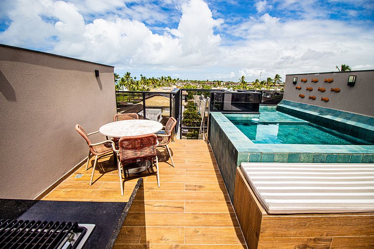 Rooftop 1 Suíte com Piscina Privativa - Pé na area- Cais Mur