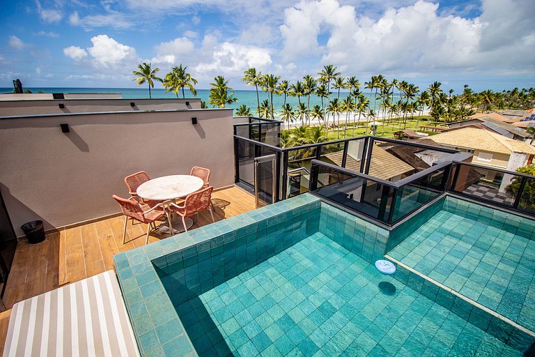 Rooftop 1 Suíte com Piscina Privativa - Pé na área Cais Muro