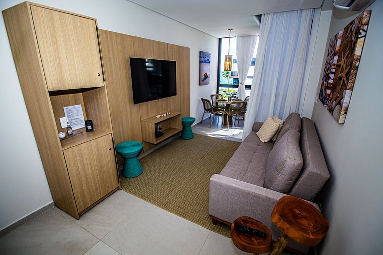 Flat Cais Muro Alto vista mar by Signature - Bloco 3 - 307