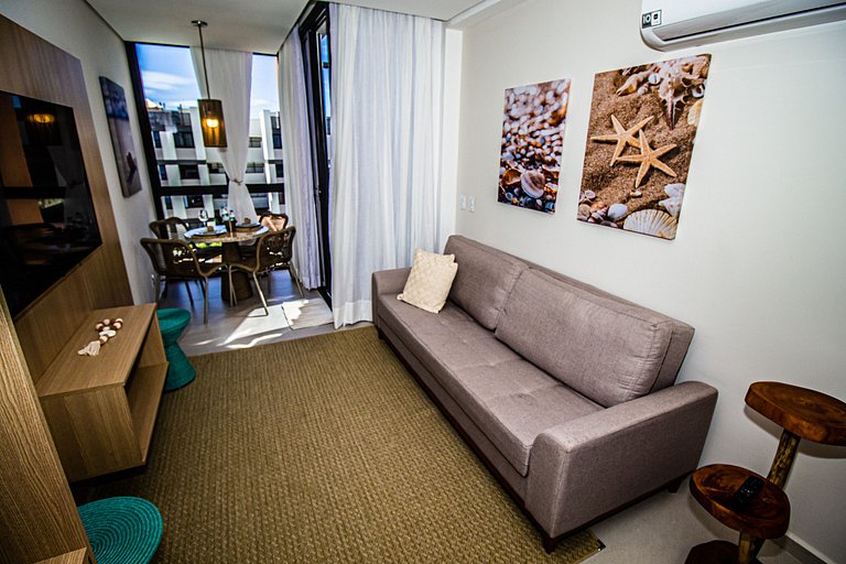 Flat Cais Muro Alto vista mar by Signature - Bloco 3 - 307