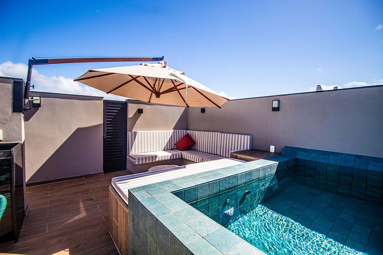 Flat Cais Muro Alto vista mar by Signature - Bloco 3 - 307