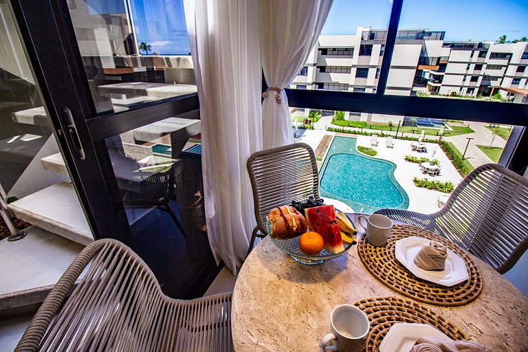 Flat Cais Muro Alto vista mar by Signature - Bloco 3 - 307