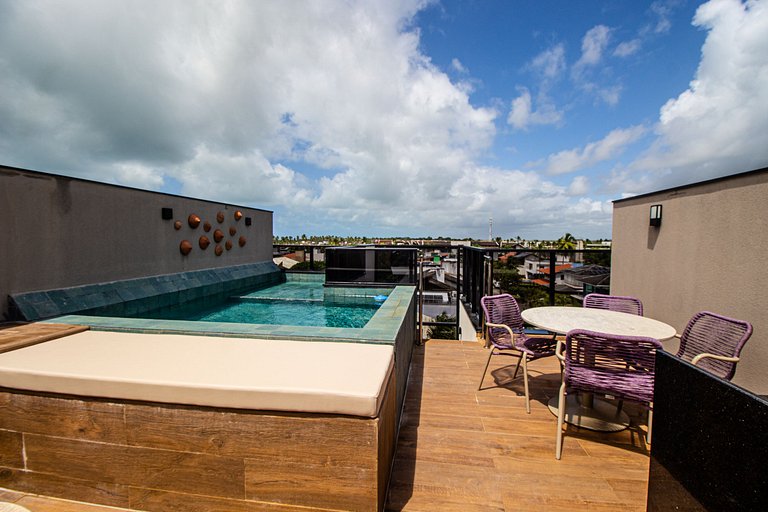 Cobertura de luxo com piscina privativa Muro alto by Cais Si