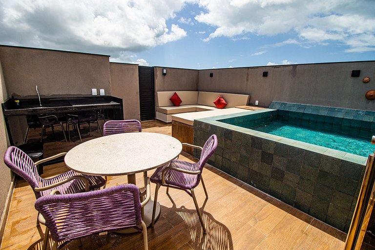 Cobertura de luxo com piscina privativa Muro alto by Cais Si