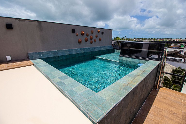 Cobertura de luxo com piscina privativa Muro alto by Cais Si