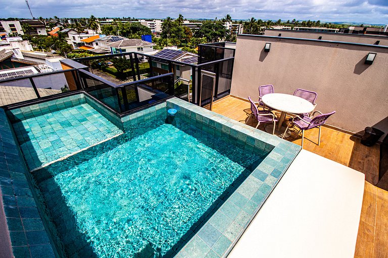 Cobertura de luxo com piscina privativa Muro alto by Cais Si